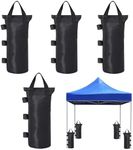 4Pack Gazebo Weights Sand Bags Tent Sandbags, Industrial Grade 600D Weights for Gazebo Legs, Sand Bags for Any Pop Up Tents Canopy Outdoor Patio, Black
