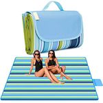 Lchkrep Picnic Blanket Beach Blankets 80"x57" Large Sandproof Waterproof Camping Portable Travel Blanket Play Mat for Outdoor Indoor Family Beach Park Grass,Hiking, Music Festival