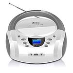 CD Player Portable Boombox, Portable Kids CD Player with Bluetooth Speakers丨Portable FM Radio Disc Player Boom Box with Aux Line in, Headphone Jack and USB Input