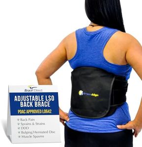 Plus Size Adjustable LSO Lumbar Back Brace with Extension - Lower Back Pain Relief, Sciatica, Herniated Disc, DDD & Spinal Stenosis - Pulley Compression - Breathable & Lightweight - L0642 - by Brace