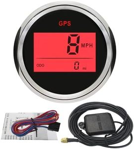 ELING 2" Digital GPS Speedometer Odometer with Red Backlight 12V 24V for RC Car Dirt Bike Van Marine Boat