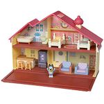 Bluey Heeler Family Home Play Set: 1 Official Collectable Action Figure, Large Playhouse Playset 4 Rooms, Furniture Accessories and Pull Down Patio