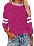 3/4 Sleeve Cotton Tops for Women 3 