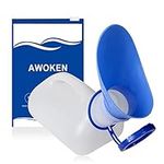 AWOKEN Unisex Urinal 1000ML, Portable Toilet Urinal for Men and Women, Pee Bottle with a Lid and Funnel for Elderly Kids and Patients for Camping Outdoor Travel