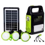 Drumstone (5 years Warranty) Portable Solar Light System with 4500mAh Power Bank and 3 LED Bulbs|Best for Gift