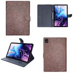 Zaoma PU Leather Flip Flap Case Compatible for TCL 10 TAB MAX TabMax 4G Tablet with T-Pen Holder - Brown