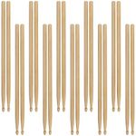 MUKLEI 48 Pieces 24 Pairs 5A Drumsticks, Wood Tip Drum Sticks Maple Wooden Drum Sticks Drum Set, Percussion Accessories for Drummer or Beginner