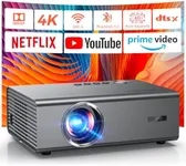 4K Projector with Netflix-Licensed&Dolby Audio, AI Auto Focus&6D Keystone Kogata Smart Projector with Built in Apps Outdoor Movie Proyector with WiFi 6 Bluetooth for Home Theater UPGRADE
