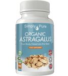 Simply Pure Organic Astragalus Capsules x 90, 500mg, 100% Pure Soil Association Certified, Gluten Free, GM Free, Vegan