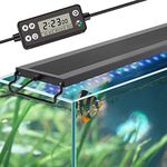 hygger Auto On Off LED Aquarium Light, Full Spectrum Fish Tank Light with LCD Monitor, 24/7 Lighting