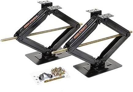 LIBRA Set of 2 Bigfoot 5000 lb 24" RV Trailer Camper Stabilizer Leveling Scissor Jacks w/Dual Power Drill Sockets & Complete Mounting Hardware -Part#26044