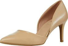 Bandolino Womens Grenow Faux Leather D'Orsay Heels Tan 7.5 Medium (B,M)