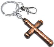 Aura Double Sided Holy Cross Keyring Keychain For Bike Car Men Women Girls Boys Friends Parents Metal Keychain (Brown, 1)