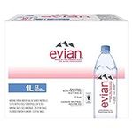 evian natural spring water, 1 L Bottles, 12 Pack