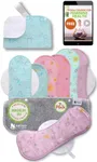 Cloth Pads Menstrual; 7-Pack (Multi S,M,L,XL) Organic Cotton Reusable Pads Menstrual Made in EU; Reusable Period Pads Light & Heavy Flow; Reusable Sanitary Pads for Women; Washable Pad Menstrual