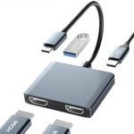 Dnkeaur Dual Monitor Adapter, HDMI 