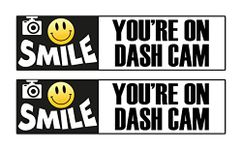 2X Epic Modz Smile You're On Camera Dash Cam Recording Vinyl Warning Decal Stickers Car, Bus, Van, Bike, Truck, 4x4, Scooter, Minibus, Taxi