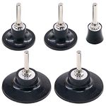 Swpeet 5 Pack Disc Pad Holder Kit, Universal Quick Roll On and Lock Quick Change Adapter Replacement 1" 2" and 3" Disc Pad Holder with 1/4" Shank for Polishing Round Rotating Tools and Sanders