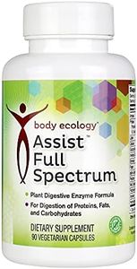 Body Ecology Assist Full Spectrum Enzymes | Plant Digestive Enzyme Supplement | Supports Healthy Digestion & Absorbs Nutrients | 90 Vegetarian Capsules