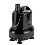 hygger Submersible Water Pump, 800L/H 18W Ultra-Quiet Fountain Water Pump, Bottom Pumping Aquarium Pump with 48 Hours Anti Dry Burning, 1.6m High Lift and 2 Nozzles for Fish Tank Pond Pool Garden