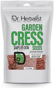 Dr. Herbalist-Garden Cress Seed 14.1Oz/400g, Lepidum Sativum, Halim Seeds, Watercress Seeds, Haleem Seeds, Cress Seeds, Aliv Seeds, Rashad Seed for Eating, Excellent Nutrition Booster, Resealable Bag