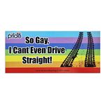 Gay Pride Bumper Stickers Novelty Fun Car Large LGBT LGBTQIA Vinyl Decal So Gay I Cant Even Drive Straight