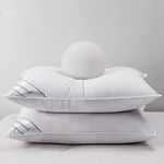 Eastwarmth Goose Down & Feather Pair Pillows Insert for Side and Back Sleepers White Color,100% Soft Cotton King 20x36in