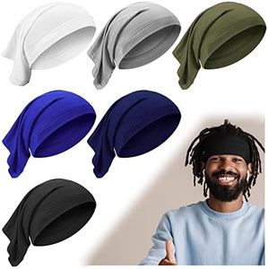 SATINIOR 6 Pcs Spandex Dreadlock Cap Dreadlock Tube Unisex Men Women Dreadlocks Bands Elastic Long Hair Dreads Head Wraps Dreads Cap Locks Headbands for Dreads Accessories, 6 Colors (Classic Color)