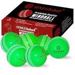 ONEGlobal Premium Windball Soft Cricket Ball | Durable, Colour Seam, True Bounce & Swing | Wind Ball Cricket Balls for Indoor & Outdoor Practice, Coaching, Garden & Beach Games