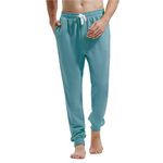 Amy Coulee Men's Casual Jogger Sweatpants with Pockets (Light Blue, XX-Large)