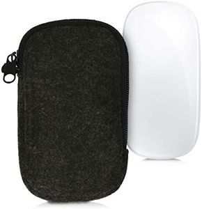 kwmobile Custodia in Feltro con Zip Compatibile con Apple Magic Mouse 1/2 - Astuccio Porta Mouse PC - Sacchetto con Cerniera - Borsa