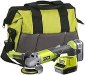 Ryobi R18AG-140S 18V ONE+ Cordless Angle Grinder Starter Kit (1 x 4.0Ah), Hyper Green