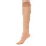 Britwear 6 x Ladies/Women 100% Nylon Knee High Pop Socks with Comfort TopHosiery Size:One Size: Regular Exact Colour:Bamboo Appearance:15 Denier Appearance