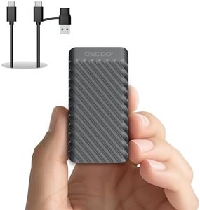 OSCOO 2TB Portable SSD, USB 3.2 Gen 2x2 External Solid State Drive, Up to 2000MB/s, Dual USB-C&A, Compatible with iPhone 15/16, Android, Mac, Laptops, Tablets, Smart TVs, Cameras, Game Consoles