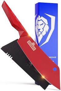 Dalstrong Hybrid Chef & Cleaver Knife-8"-'The Crixus' Shadow Black Series Gift-Marauder Red Edition-Non-Stick Coating-High Carbon Steel-w/Sheath