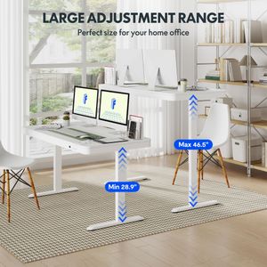FLEXISPOT Comhar EW8W Standing Desk – Adjustable Height, White