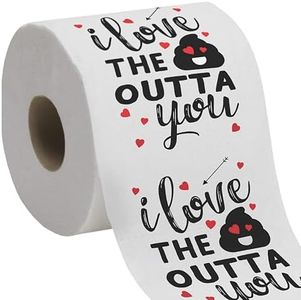 Funny Toilet Paper - Valentine's day gift - Birthday or Anniversary Gag Gifts, Romantic toilet paper bulk funny toilet paper roll - Bathroom gag gifts, Custom printed toilet paper