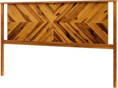 Bme Vivian Headboard ONLY, Rustic & Scandinavian Style with Solid Acacia Wood, Easy Assembly, King, Rustic Golden Brown
