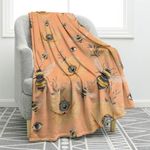 Jekeno Bee Flower Gifts Blanket for Women Girls Mom Birthday Mother's Day Floral Bee Decor Home Bedroom Living Room Sofa Couch Soft Cozy Plush Throw for Kids Teen Adults 50"x60"