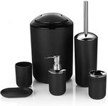 GABZ 6 Pieces Bathroom Accessories Set | Luxury, Ideal for Home, Hotel, Dorms | Countertop Bathroom Set Includes cup, bin, holders etc