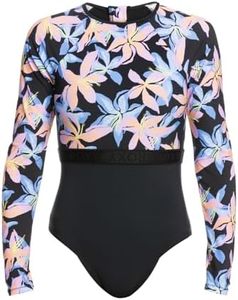 Roxy Active - Long Sleeve One-Piece Swimsuit for Women - Bañador Entero de Manga Larga - Mujer - M - Negro.