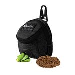 FuninCrea Dog Treat Pouch Bag, Dog Treat Bag with Built-in Poop Bag Dispenser Dog Training Treat Pouch for Walking Oxford Cloth Dog Training Bag for Travel Outdoor Training (Black)