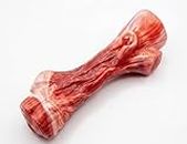 Tough Nylon Dog Bone That Survives Aggressive Chewers | Hard, Strong & Durable Chew Toy for Medium & Large Dogs – Redirects Destructive Chewing, Relieves Boredom & Cleans Teeth (Red, Medium)