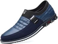 COSIDRAM Men Casual Shoes Loafers Comfort Walking Shoes Fashion Driving Business Dress Shoes Slip on Blue 7