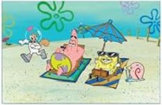 Penn-Plax Spongebob Squarepants Beach Aquarium Background