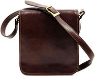 Time Resistance Leather Messenger Bag for Men and Women Shoulder Crossbody Bag