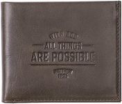 Christian Art Gifts Genuine Full Grain Leather RFID Blocking Scripture Wallets for Men, Bifold & Trifold Designs, Many Slots for Credit Cards, ID, Cash, Photos, Emblems or Debossed, Multiple Colors,