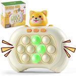 Fast Push Bubble Game, Pop Quick Push Game Pop Light Up Game Toys, Shift Attention, Relieve Anxiety Sensory Toys, Fast Push Handheld Game for 6 7 8 9 Year Old Kids Boys & Girls Birthday Gifts(Puppy)