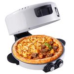12" Electric Pizza Oven-Countertop Pizza Maker with Timer &Temperatures Control, Perfect for Pizzas/Pancake/Quesadillas/Cookies (white)