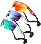FEISEDY 3Pack Kids Teens Baseball Polarized Sunglasses Sports TR90 Frame Boys Girls Cycling B2454